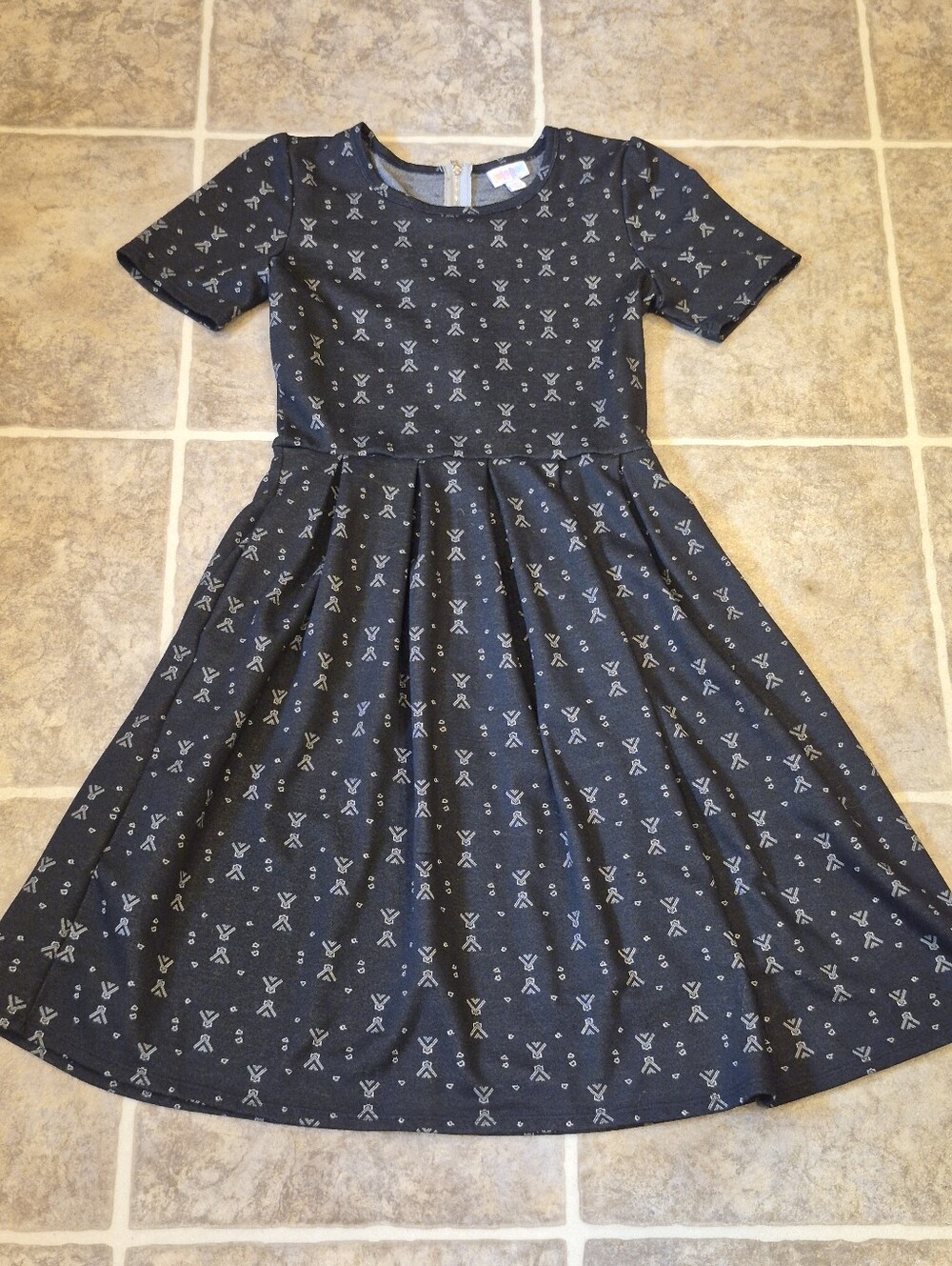 Lularoe Womens Patterned Fit & Flare Dress Size Medium